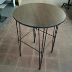 Tweedehands statafel met Hairpin poten, (hxbxd) 110x85x85, Ophalen of Verzenden, Gebruikt