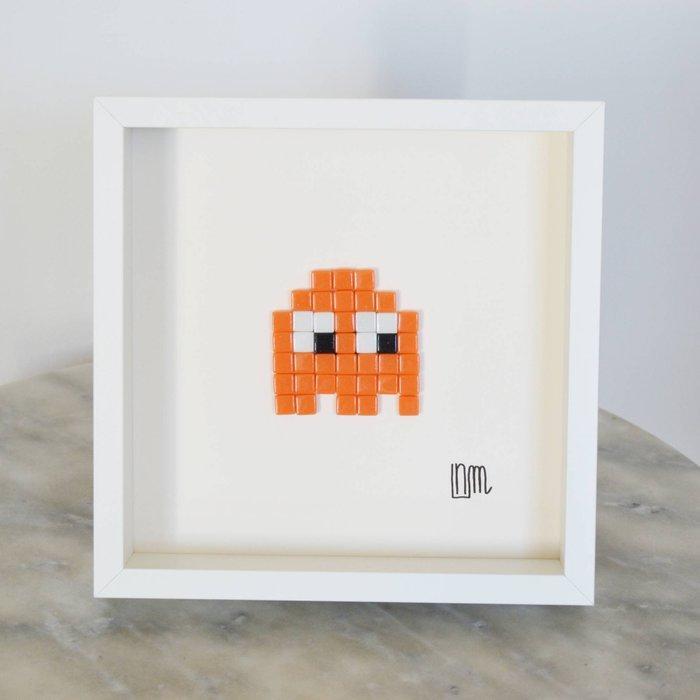 nLm - Pac-Man Orange, Mosaic, Antiek en Kunst, Kunst | Designobjecten