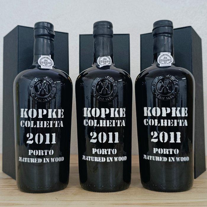 2011 Kopke - Colheita Port - Gebotteld in 2025 - Douro - 3, Verzamelen, Wijnen