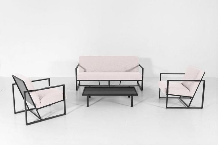 Flow. Lush stoel-sofa set graumel chalk |, Tuin en Terras, Tuinsets en Loungesets, Ophalen of Verzenden