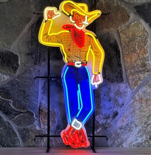 Las Vegas Vic Cowboy Neon Verlichting 52 x 106 cm, Verzamelen, Merken en Reclamevoorwerpen, Ophalen