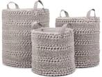 Heckettlane Light-Grey Wasmand Roberto 40x40 cm, gemaakt van, Huis en Inrichting, Verzenden, Nieuw