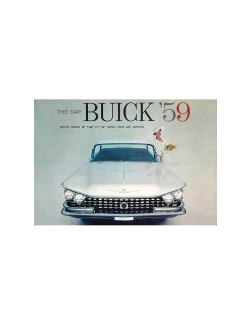 1959 BUICK PROGRAMMA BROCHURE ENGELS, Boeken, Auto's | Folders en Tijdschriften