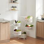 [en.casa] Keukentrolley Steigen met 5 manden rond staal 89,5, Huis en Inrichting, Keuken | Keukenbenodigdheden, Verzenden, Nieuw