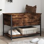 vidaXL Opbergbankje 70x42,5x47 cm bewerkt hout gerookt, Verzenden, Nieuw