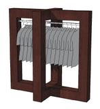 Glossy duo tone middenunit kledingrek R-PR-019-W