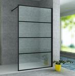 Creavit Aloni Inloopdouchewand – 120 x 200 cm – Mat Zwart, Ophalen of Verzenden, Nieuw, Glas, Bad