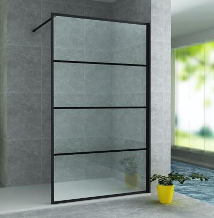 Creavit Aloni Inloopdouchewand – 120 x 200 cm – Mat Zwart, Doe-het-zelf en Verbouw, Sanitair, Bad, Nieuw, Glas, Ophalen of Verzenden