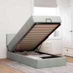 vidaXL Ottoman bed met matras en LEDs 100x200 cm fluweel, 100 cm, Eenpersoons, Verzenden, Nieuw