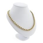 Gouden jasseron schakel collier. (Ketting), Ophalen of Verzenden, Gebruikt, Overige kleuren, Goud