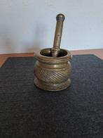 Vijzel en stamper - Gepatineerd brons - India 18e eeuw