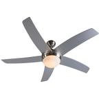 Plafondventilator staal 132cm met afstandsbediening - Cool, Verzenden, Nieuw, Design