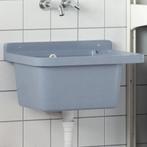 vidaXL Wasbak wandgemonteerd 50x35x24 cm hars grijs, Doe-het-zelf en Verbouw, Sanitair, Verzenden, Nieuw