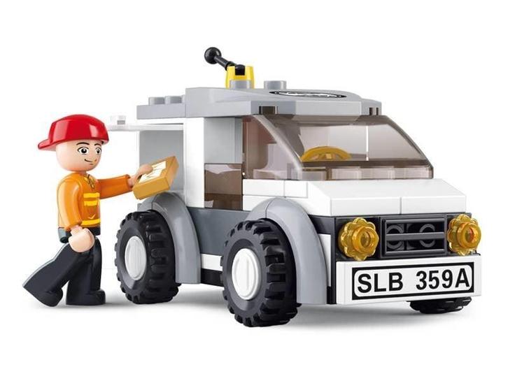 Sluban Bezorgwagen M38-B0359 (Vliegveld, Aviation), Kinderen en Baby's, Speelgoed | Bouwstenen, Nieuw, Ophalen of Verzenden