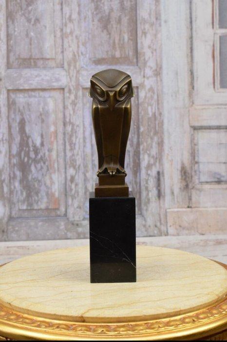 C. Coenrad - sculptuur, Art Deco Uil - 32 cm - Brons, Marmer, Antiek en Kunst, Curiosa en Brocante