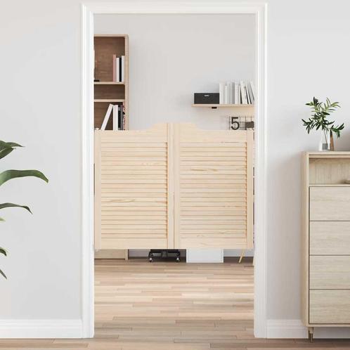 vidaXL Draaideuren louvredesign 2-paar 80x100 cm massief, Doe-het-zelf en Verbouw, Deuren en Horren, Nieuw, Verzenden