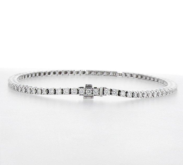 Armband - 14 karaat Witgoud - 3.10ct. tw. - Diamant, Sieraden, Tassen en Uiterlijk, Armbanden