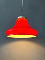 Red Space Age Plexiglass Chrome Top Pendant Lamp, Huis en Inrichting, Lampen | Hanglampen, Ophalen of Verzenden, Nieuw