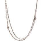 Witgouden anker choker met diamant 41.5 cm 18 karaat, Met hanger, Verzenden, Wit, Zo goed als nieuw