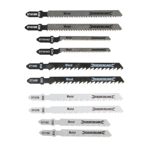 Silverline Complete set decoupeerzaagbladen - hout en met..., Doe-het-zelf en Verbouw, Gereedschap | Zaagmachines, Nieuw, Ophalen of Verzenden