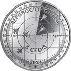 Ghana. 5 cedis 2024 Ukrainian Falcons 1 oz Proof (.999)
