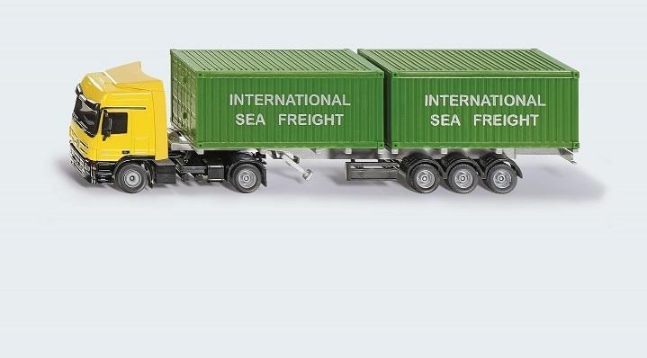 Siku Vrachtwagen met container 1:50 (Siku Speelgoed), Kinderen en Baby's, Speelgoed | Overig, Nieuw, Ophalen of Verzenden