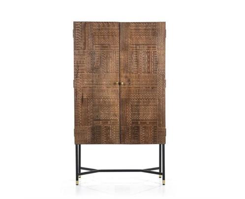 Kabinet Isa Donker Bruin 90 cm | Eleonora, Huis en Inrichting, Kasten | Buffetkasten, Nieuw, Ophalen of Verzenden