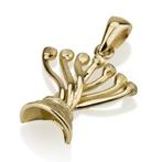 Menorah hangertje, 14K goud in prachtige vormgeving van B..., Sieraden, Tassen en Uiterlijk, Kettinghangers, Verzenden, Nieuw