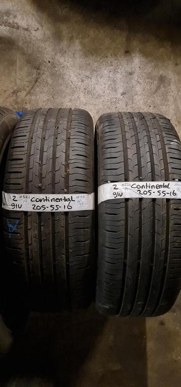 2x 205-55-16 Continental Zomer 6mm €45 Per Band 205 55 16 beschikbaar voor biedingen