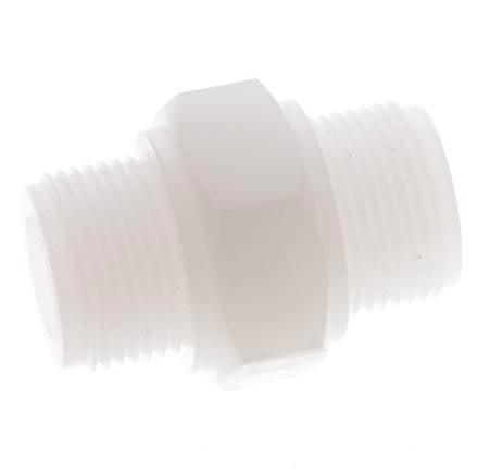 Dubbele Nippel G3/4 PVDF 10bar FDA 36mm Hex, Doe-het-zelf en Verbouw, Overige Doe-het-zelf en Verbouw, Nieuw, Verzenden