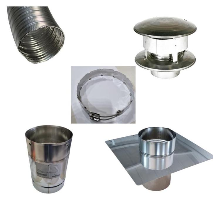 Flexibel rookkanaal 150 mm pakket A, Huis en Inrichting, Haarden, Ophalen