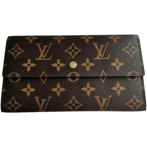 LOUIS VUITTON Dames Tasje/Portemonnee Canvas in Bruin