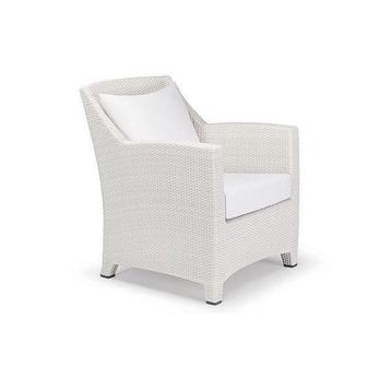 Bieden: Dedon Barcelona  chalk wicker chair  - 027-001-083 beschikbaar voor biedingen
