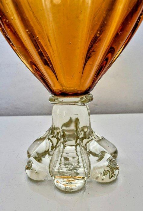 Vaas - Oker / Geel - 25 cm - Glas, Antiek en Kunst, Curiosa en Brocante