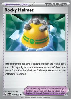Rocky Helmet 193/198 reverse holo Scarlet en Violet, Hobby en Vrije tijd, Verzamelkaartspellen | Pokémon, Losse kaart, Nieuw, Foil