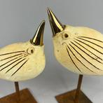 Ewa Budzowska - No reserve- 2 big birds - (with 24carat, Antiek en Kunst