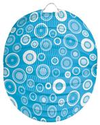 Bubbel Lampion Blauw 22cm, Nieuw, Verzenden