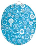 Bubbel Lampion Blauw 22cm, Verzenden, Nieuw