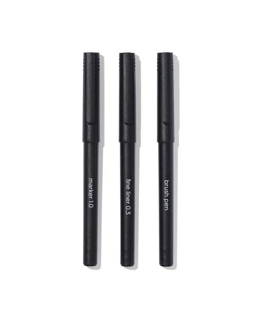 HEMA Brushpen en fijnschrijvers - 3 stuks, Diversen, Agenda's, Nieuw, Verzenden