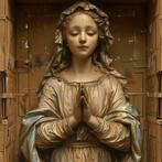CREATIVE_HUB - Wooden Madonna praying in a Box