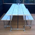 Steigerbuis Bankje Vaduz | Staal 33.7 mm | Wiel | DIY | Doe-, Tuin en Terras, Tuinsets en Loungesets, Ophalen of Verzenden, Nieuw