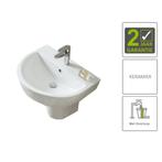 BWS Wastafel Fold Keramiek Wit (Exclusief Sifonkap), Doe-het-zelf en Verbouw, Sanitair, Ophalen of Verzenden, Nieuw, Overige typen