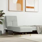 vidaXL Chaise longue fluweel lichtgrijs, Verzenden, Nieuw