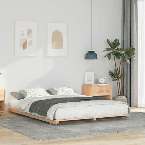 vidaXL Bedframe Bruin 140 x 220 cm Massief grenenhout, Huis en Inrichting, Slaapkamer | Bedden, Bruin, Nieuw, Hout, Verzenden