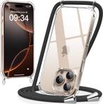 iPhone 16 Pro Max Crossbody Transparant TPU Hoesje met Koord, Telecommunicatie, Mobiele telefoons | Hoesjes en Frontjes | Apple iPhone