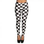 Race Legging Zwart/Wit Dames, Kleding | Dames, Ophalen of Verzenden, Nieuw