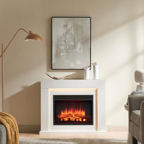 BALDERIA Apollon Elektrische Haard - Wit, Huis en Inrichting, Haarden, Elektrische haard, Nieuw