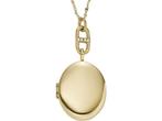 Fossil JF04426710 - Damesketting - Medaillon - Goudkleurig, Kleding | Dames, Verzenden, Zo goed als nieuw