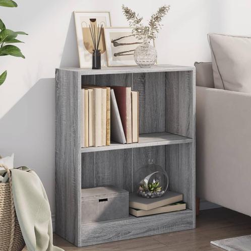 vidaXL Boekenkast 60x24x76 cm bewerkt hout grijs sonoma, Huis en Inrichting, Kasten | Boekenkasten, Minder dan 25 cm, Nieuw, Overige houtsoorten