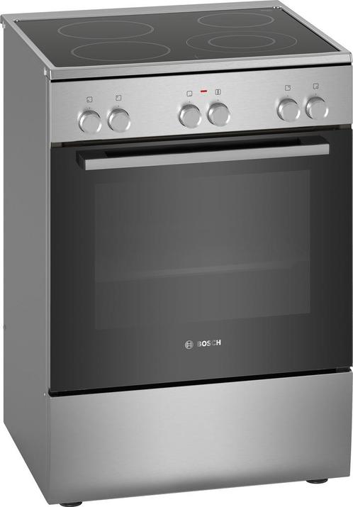 Bosch HKA090150 vrijstaand keramisch fornuis - roestvrijstaa, Witgoed en Apparatuur, Fornuizen, 60 cm of meer, Vrijstaand, 4 kookzones